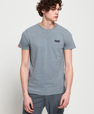 Superdry Orange Label Organic Cotton Vintage Férfi Pólók Kék | ARHEF1084